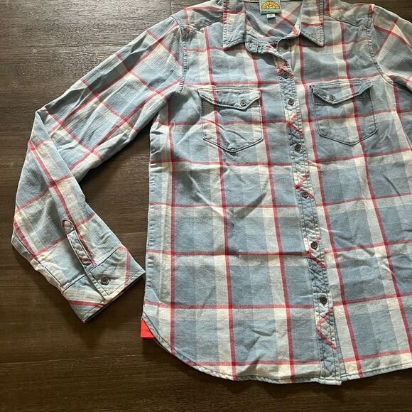 C&C California Blue Plaid Button Down Shirt - Picture 3 of 6